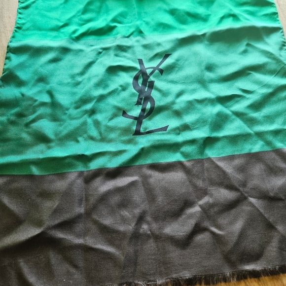 YSL Green and Black Scarf - Picture 2 of 11